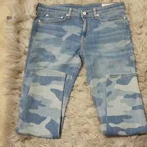 Rag & Bone Faded Camo Jeans